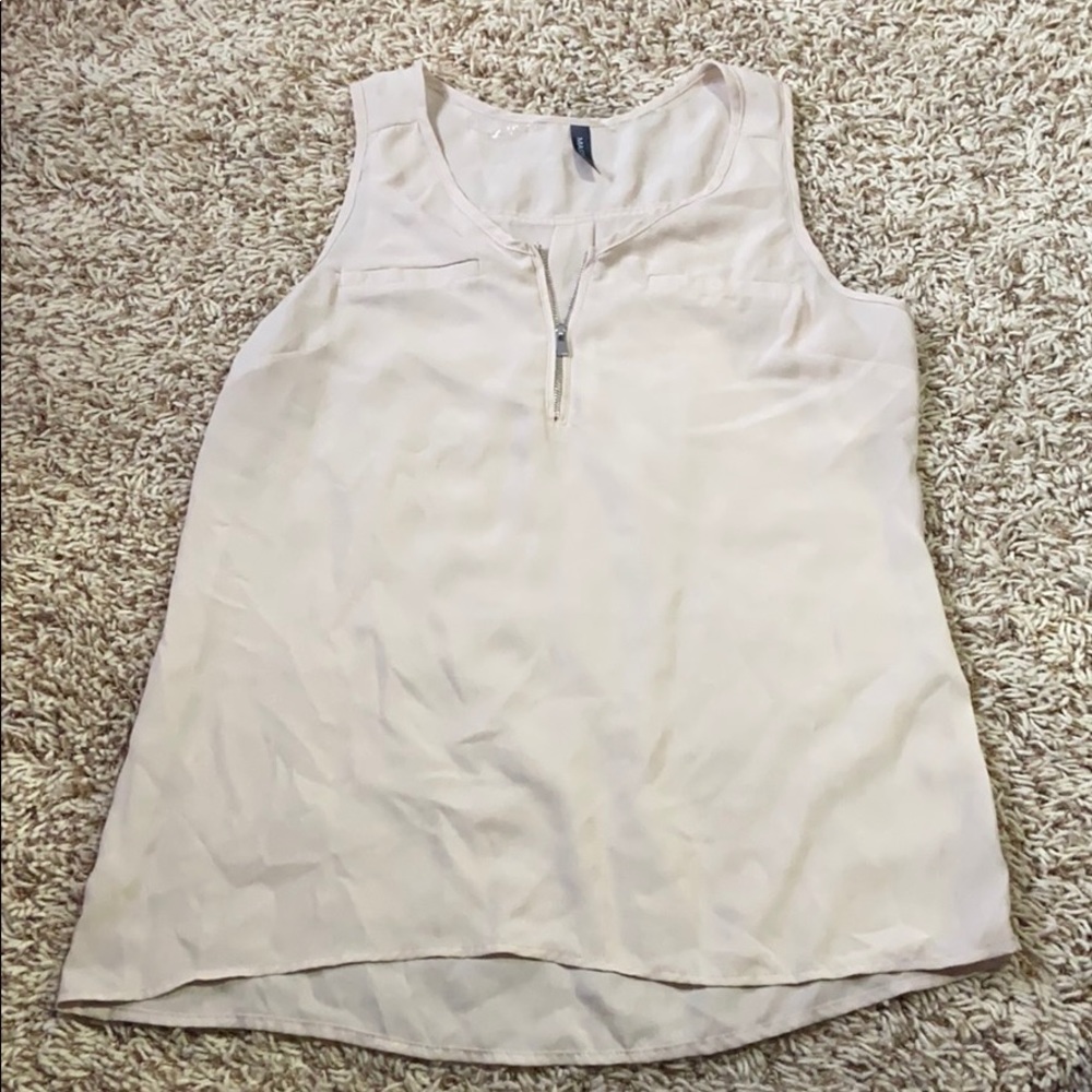 NUDE FRONT ZIP MASSINI TANK